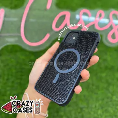 Case diamond MagSafe black + protección de camaras ip 12 en internet