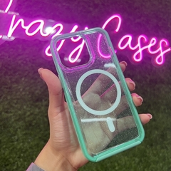 Magsafe glitter aqua uso rudo- ip 14 pro max