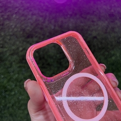Magsafe glitter pink uso rudo- ip 14 plus - comprar en línea