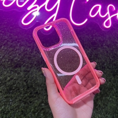 Magsafe glitter pink uso rudo- ip 14 plus