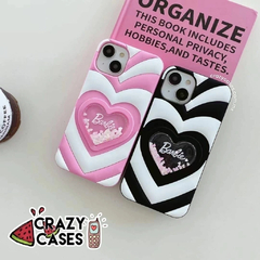 Barbie heart black ip 13 pro - Crazy Cases