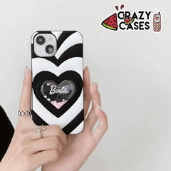Barbie heart black ip 11 - Crazy Cases