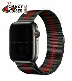 Milanese black-red acero inoxidable 42/44/45/49 mm