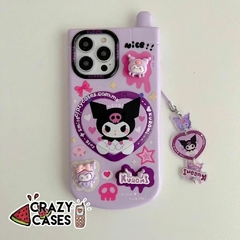 Case Kuromi phone strap/espejo ip 14 pro max