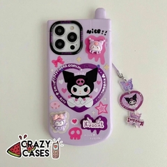Case Kuromi phone strap/espejo ip 13/14 pro