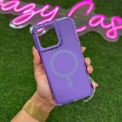 Uso rudo MagSafe morado mate iPhone 13 pro max