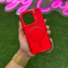 Uso rudo MagSafe roja mate iPhone 15 pro max