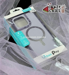 Uso rudo MagSafe glitter baby lila ip 15 pro max - comprar en línea