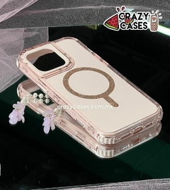 Uso rudo MagSafe glitter pink sand ip14/15 plus
