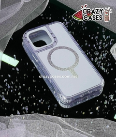 Uso rudo MagSafe glitter baby lila ip12/13 pro max