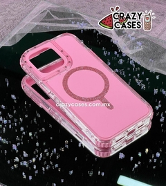 Uso rudo MagSafe glitter pink ip14 pro max