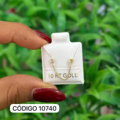 Cadena Corazón Diamantado #3 -Oro 10K