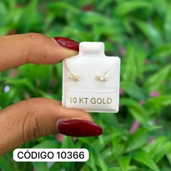 Palito 3 Piedras -Oro 10K