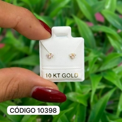 Trébol Piedras Mini -Oro 10K en internet