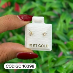 Trébol Piedras Mini -Oro 10K