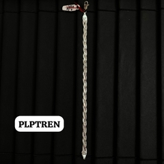 Pulsera de Plata Italiana - Trenzada diamantada