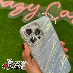 Case Marmol White/Protector de Cámaras Glitter ip16 Pro Max - comprar en línea