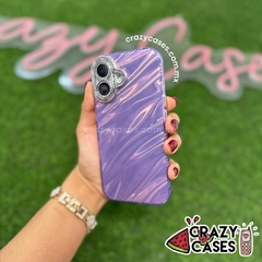 Case Marmol Lila/Protector de Cámaras Glitter ip16 Pro - comprar en línea