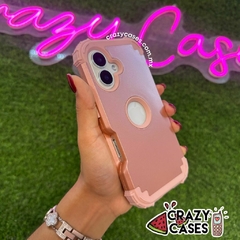Case uso rudo 360 rose gold ip 16 plus - comprar en línea
