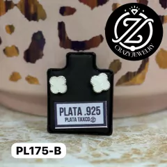 Trébol esmaltado- plata - tienda en línea