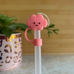 cubre popote nube rosa