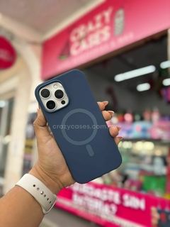 Case magsafe silicon azul marino - ip 14 pro en internet