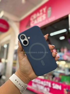 Case magsafe silicon azul marino - ip 16 pro max - comprar en línea