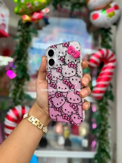 Case Hello Kitty corazones tornasol - ip 16 - Crazy Cases