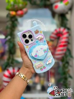 CASE CINNAMON PHONE STRAP/ESPEJO IP 16 PRO MAX