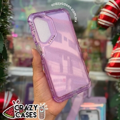 Case uso rudo lila glitter A06 4G