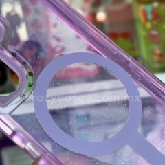 Case uso rudo magsafe lila glitter Sam S24 en internet