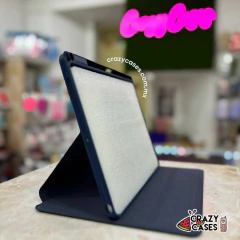 Case carpeta dark blue soporte 360 iPad 10.2/10.5 - Crazy Cases