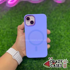 Case Silicon MagSafe Metallic Lila ip 16 Plus en internet