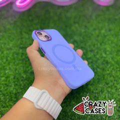 Case Silicon MagSafe Metallic Lila ip 16 Plus - Crazy Cases