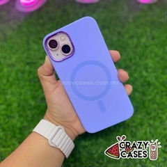 Case Silicon MagSafe Metallic Lila ip 13