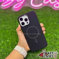Case Silicon MagSafe Metallic black ip 15 Plus - Crazy Cases