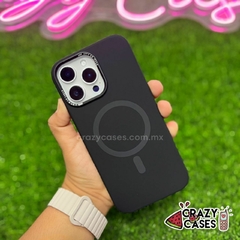 Case Silicon MagSafe Metallic black ip 16 Pro Max