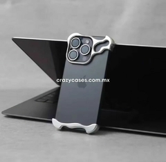 Case minimalista silver ip 15 pro max