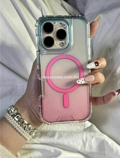 Case uso rudo magsafe degradado blue- pink iPhone 16 plus - Crazy Cases