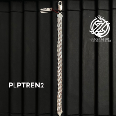 Pulsera de Plata Italiana - Trenzado doble diamantada