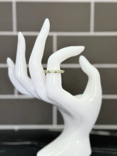 Anillo de acero inoxidable ajustable - Ojo turco delgado - comprar en línea