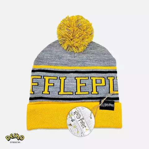 Gorro invierno con Pompon Hufflepuff / Harry Potter
