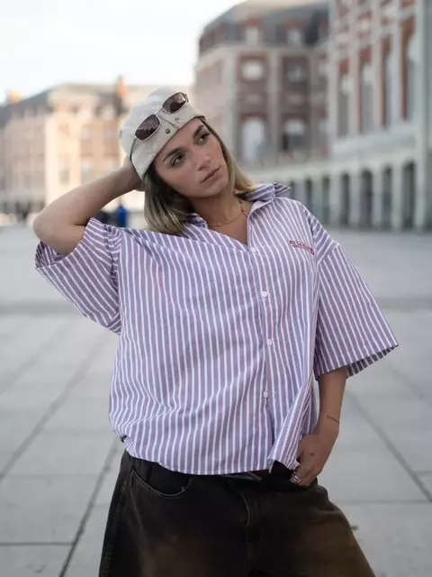 CAMISA SHAKA STRIPES RED