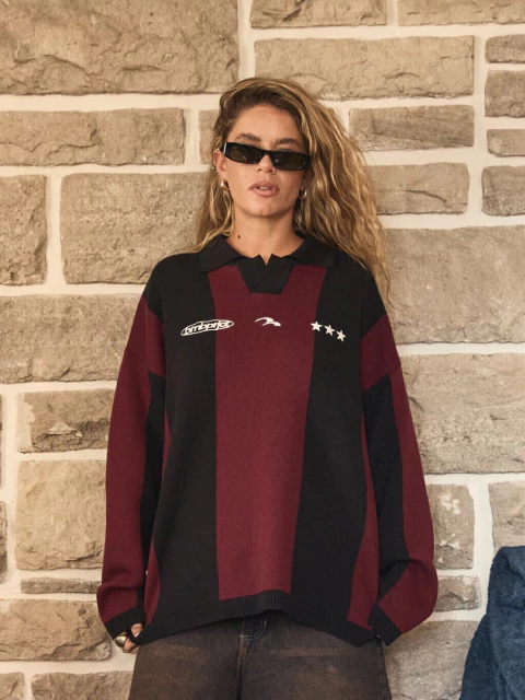 POLO BMB STRIPED RED