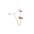Imagen de 100 PERCHAS CROMADO ROSA C/BROCHES P/ADULTOS - 32781