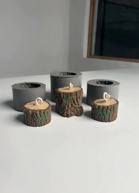 3 MOLDES MINI VELAS TRONQUINHO - FLORESTA ENCANTADA - comprar online