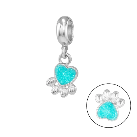 Berloque Patinha Coração Azul - comprar online