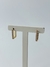 Argola Click Quadrada com zircônia - Tamanho M - comprar online