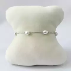 PULSEIRA PRATA PÉROLAS - comprar online