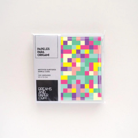 MINI PAPEL ORIGAMI 10 X 10 MIX COLOR - comprar online